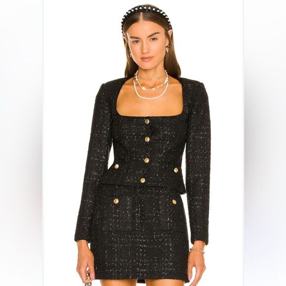 Revolve Assignment Bianca Sparkle Tweed Jacket